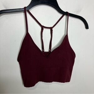 Anthropologie ribbed‎ maroon bralette model blend women’s size XXS/XS casual